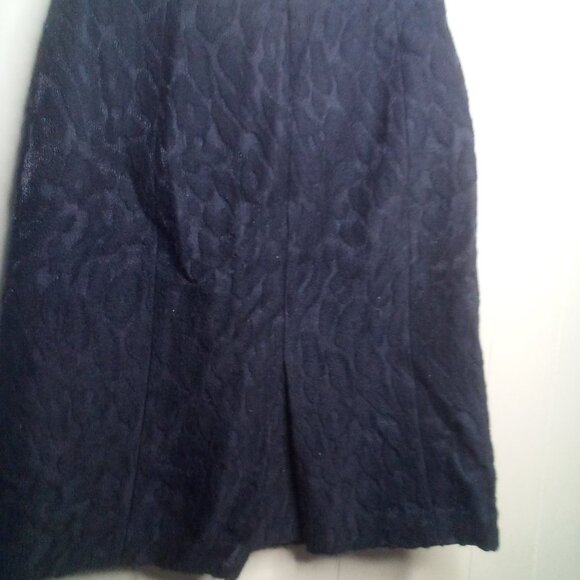 Ann Taylor Skirt 12 Textured Wool Blend Black - Picture 13 of 14